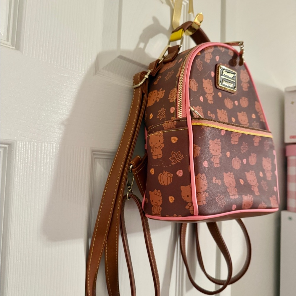 Loungefly Hello Kitty Pumpkin Spice Mini Backpack - Picture 2 of 5
